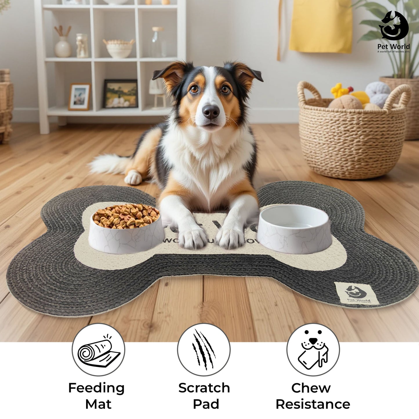 Tailworld Bone Shape Cotton pet mat
