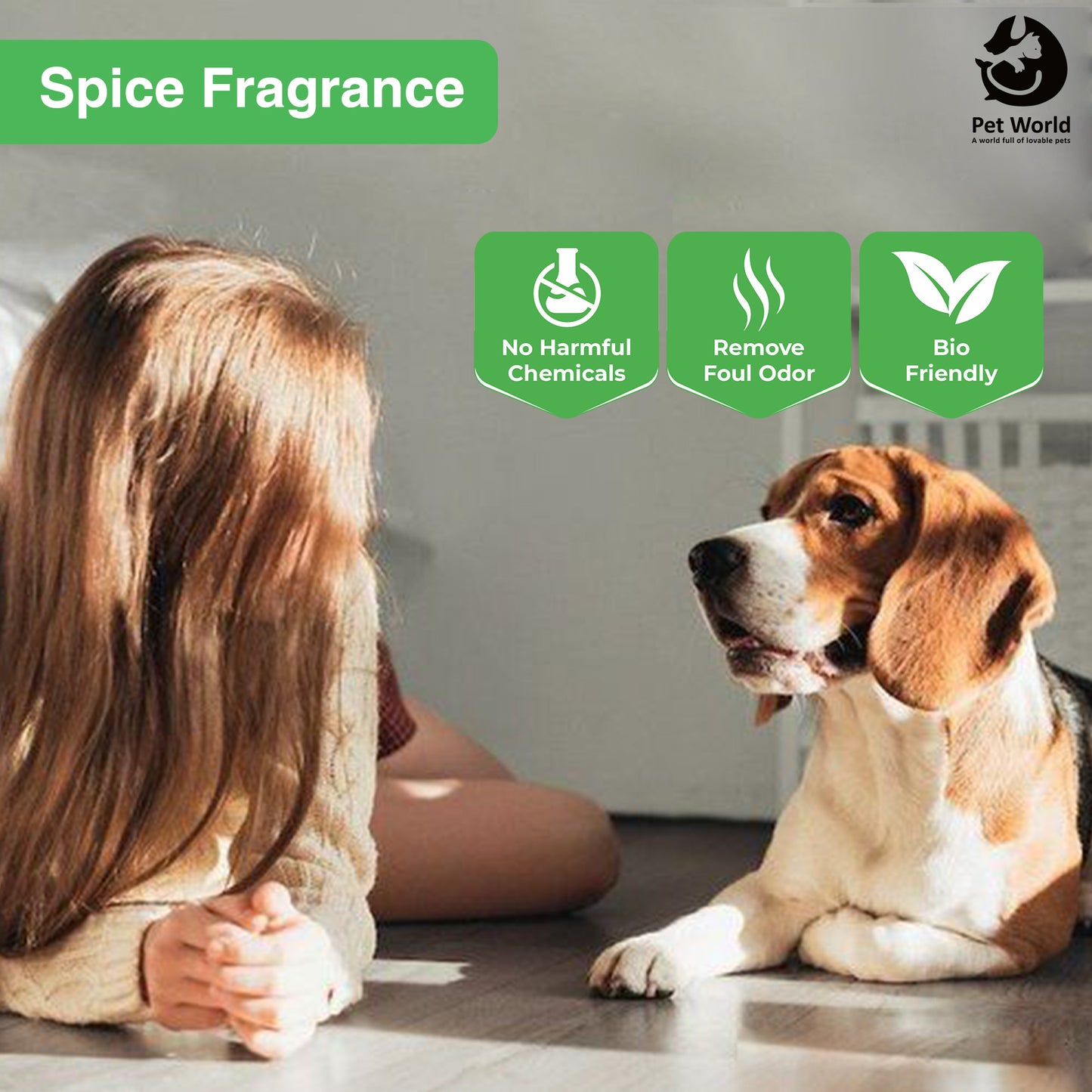 Spice fragrance dog area cleaner