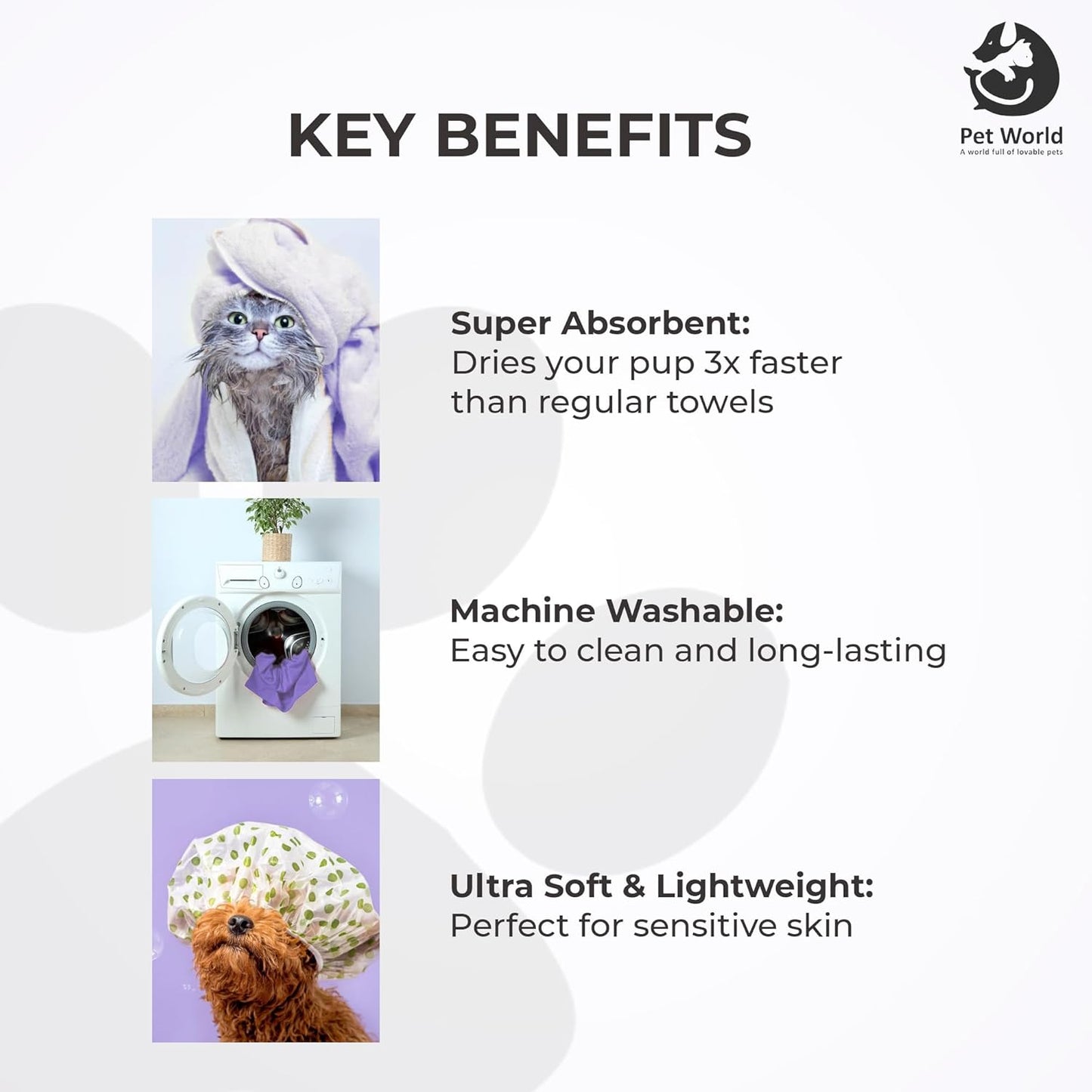 key benefits of pet towel