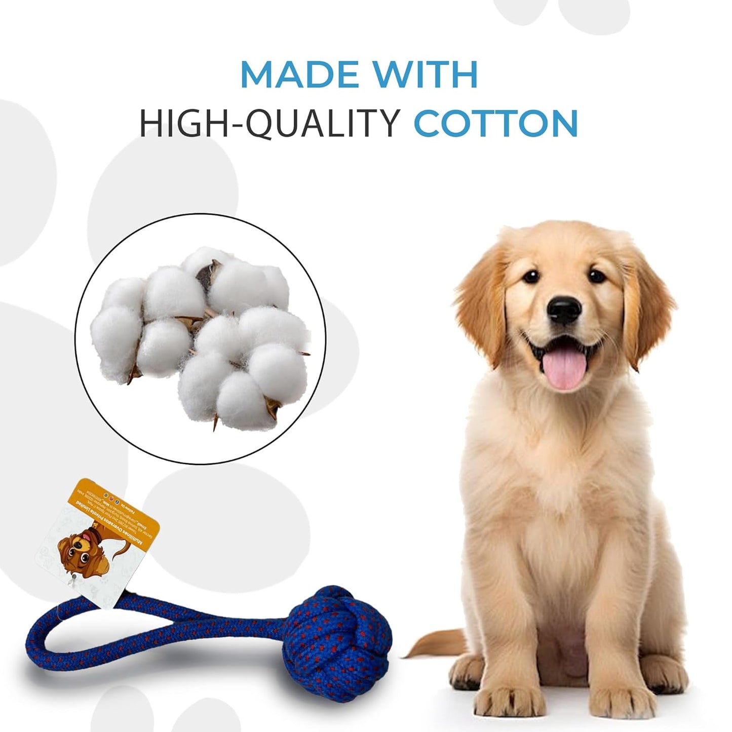 Tailworld Rope Chew Fetch Ball Dog Toy