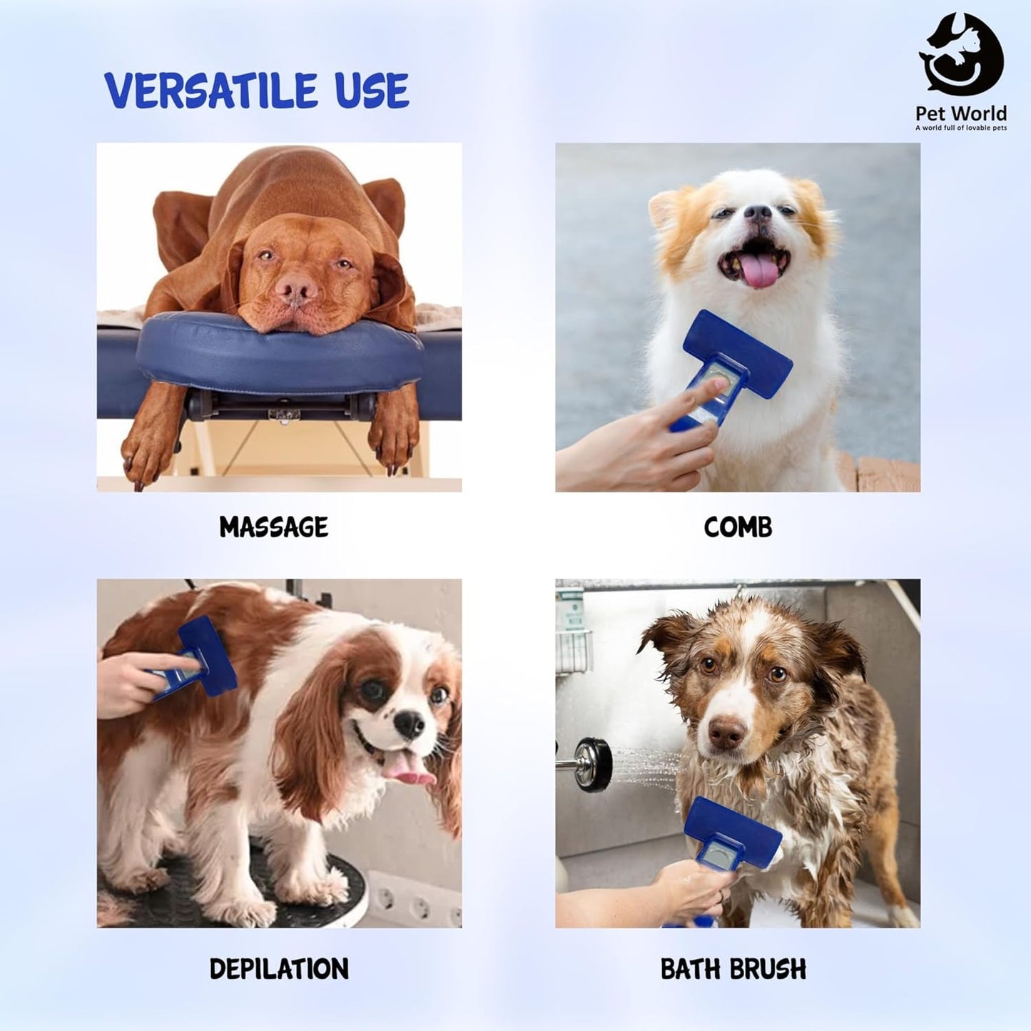 versatile use of dog plastic self clean slicker