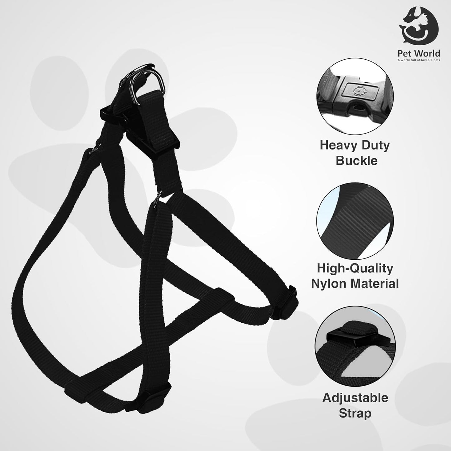 Tailworld Nylon Dog Harness - Black