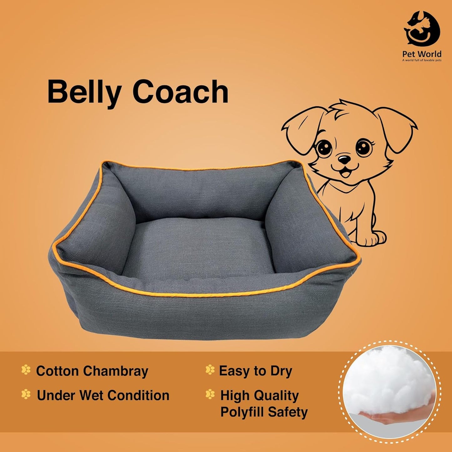 anti skid dog bed