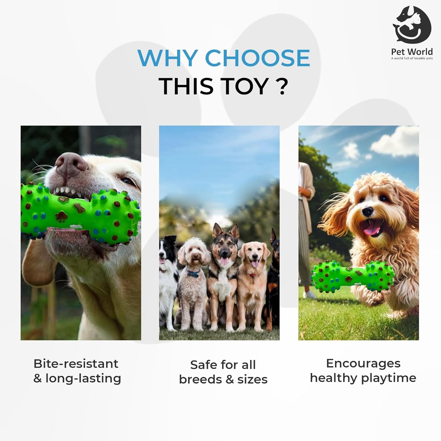 Tailworld Vinyl Spike Dumbell Dog Toy