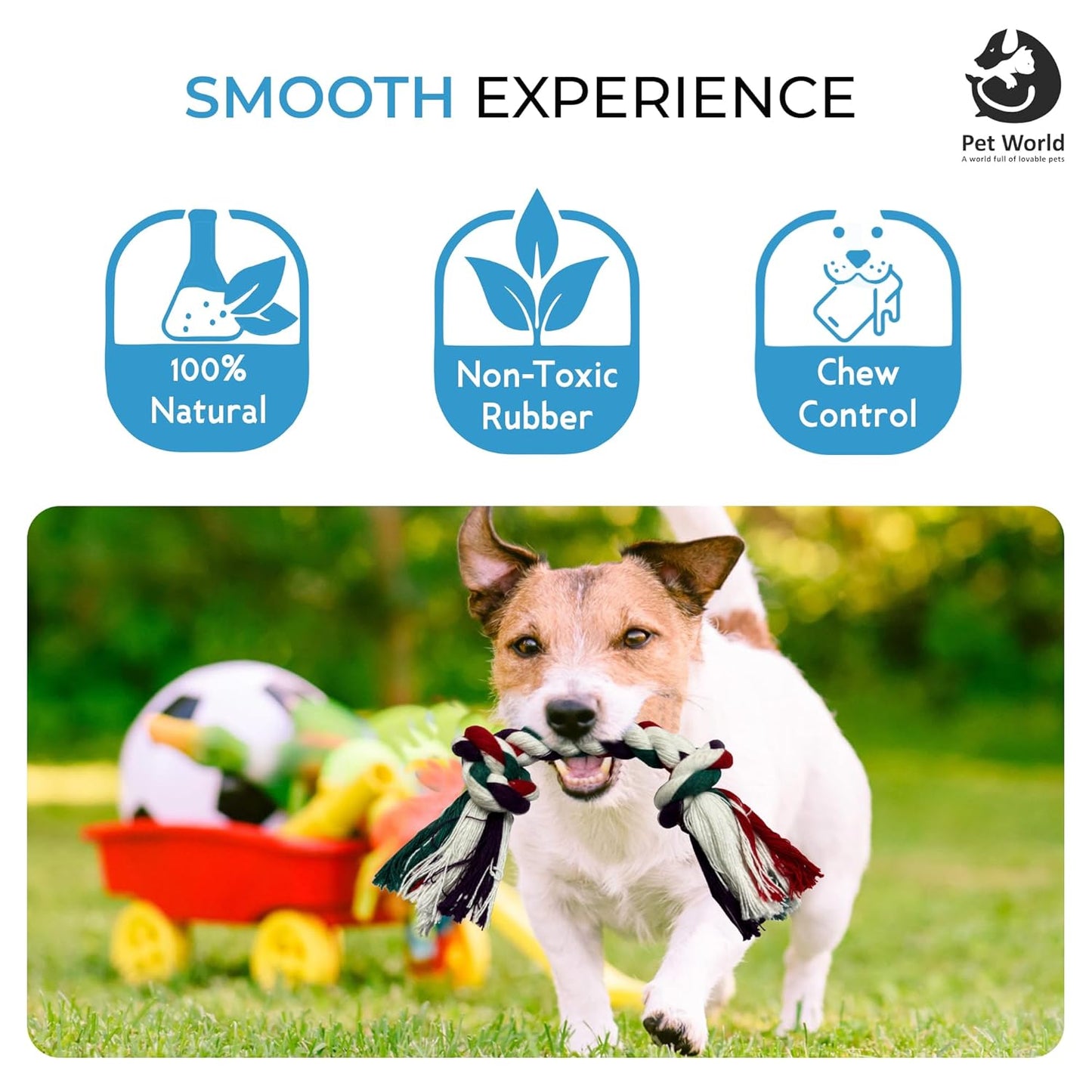 Tailworld Cotton Bone Ball for Small Dogs