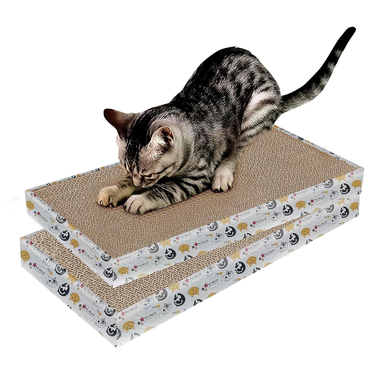 Tailworld Cat Scratcher with Tray & Catnip