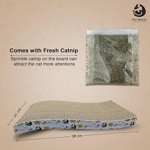 cat scratcher comes with catnip