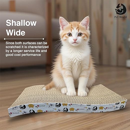 shallow wide cat scratch pad