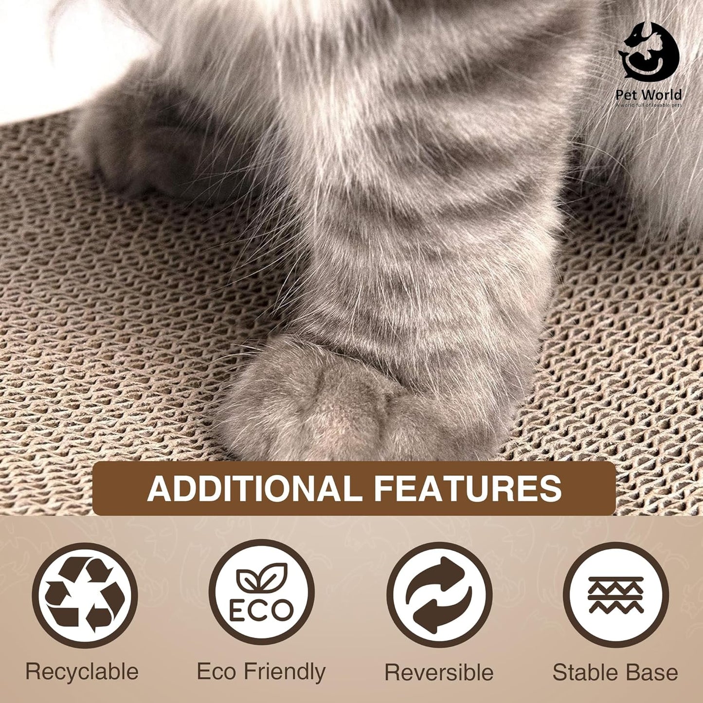 Tailworld Cat Scratcher Wide Shallow with Catnip (Small & Large)