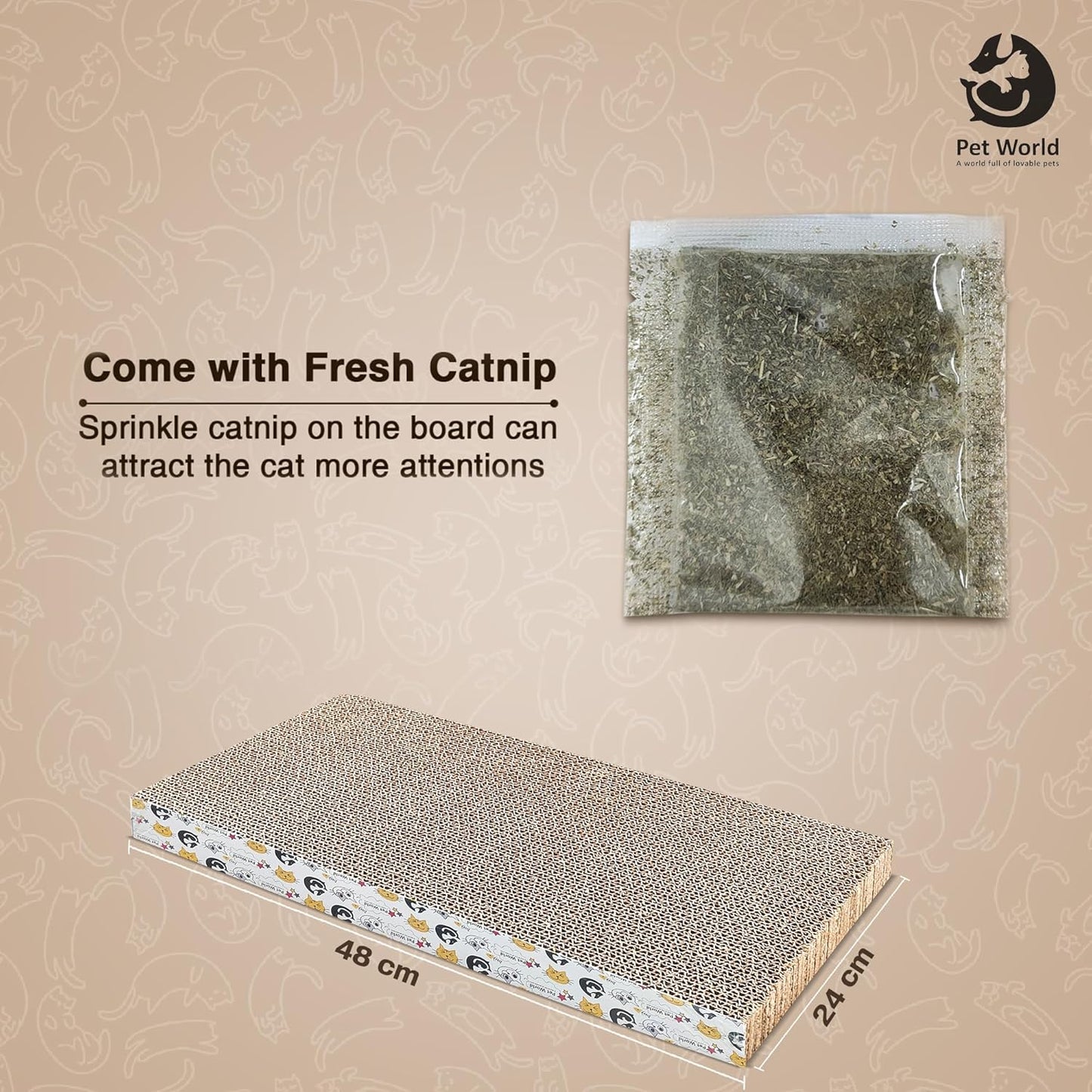 Tailworld Cat Scratcher Wide With Catnip