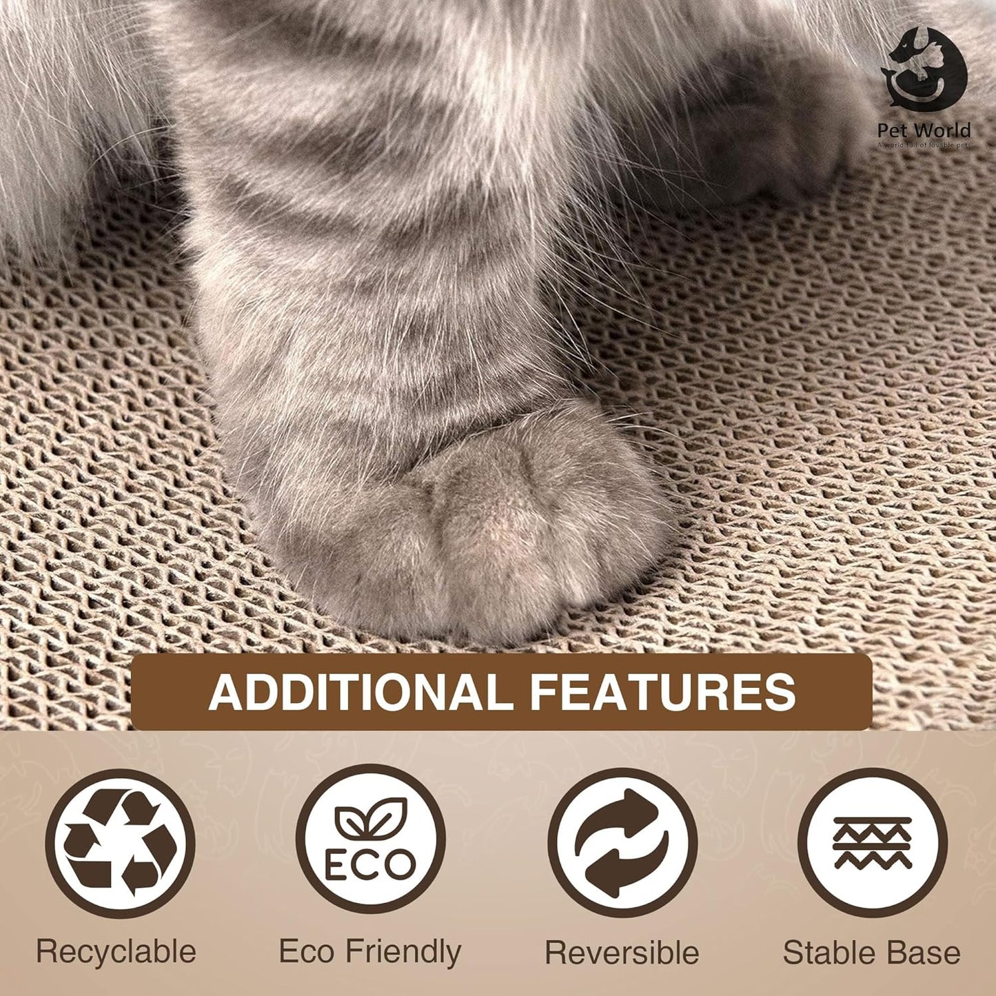 Tailworld Cat Scratcher Double Wave with Catnip