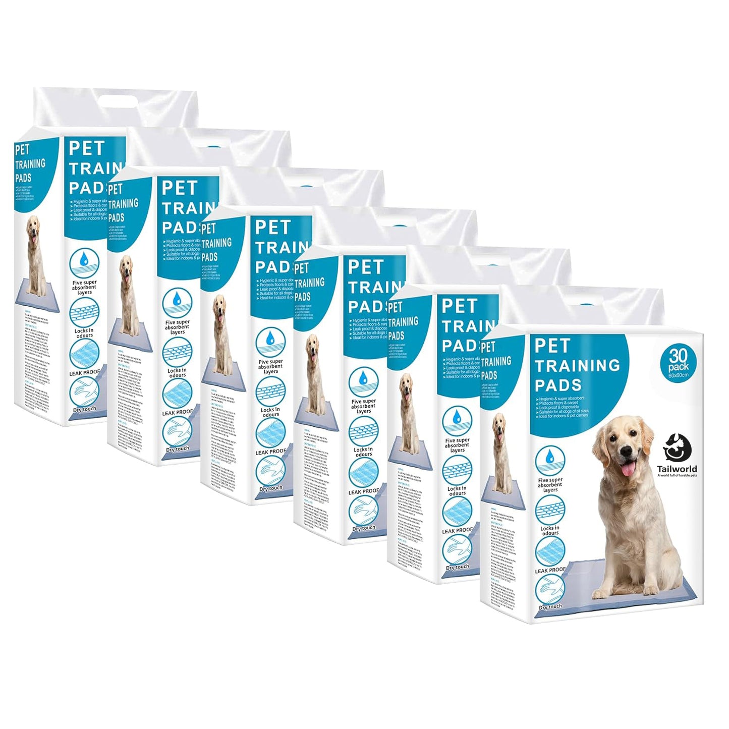 Tailworld Dog Training Pads - Pack of 30 (60 X 60 cm)