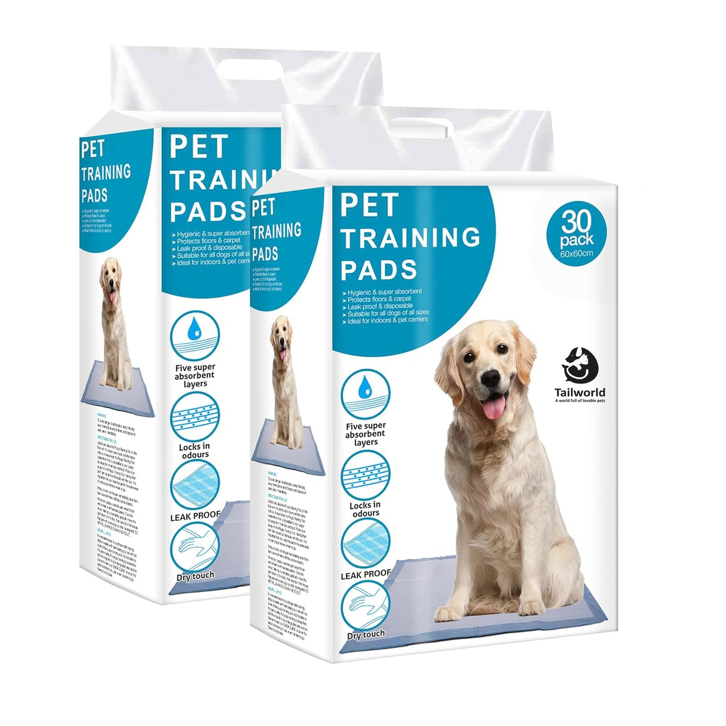 Tailworld Dog Training Pads - Pack of 30 (60 X 60 cm)