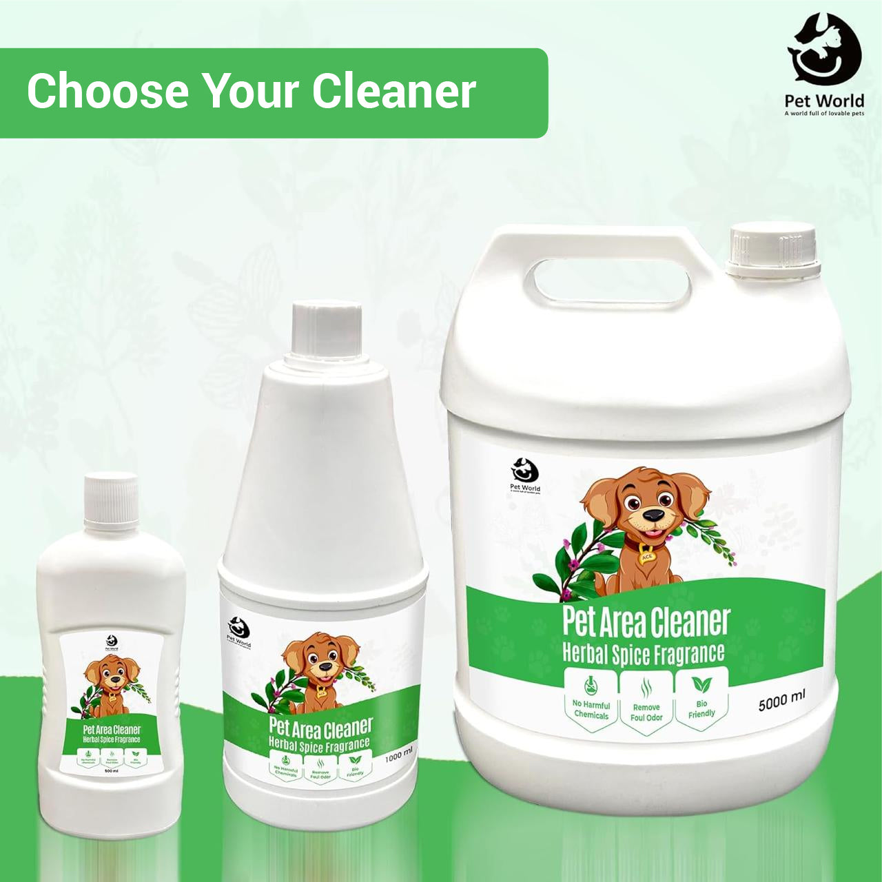 Choose your pet area cleaner