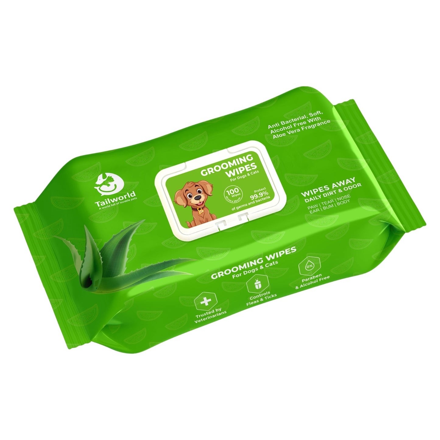 Tailworld Grooming Pet Wet Wipes