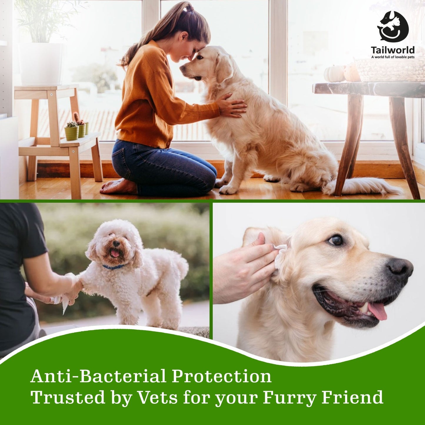 Tailworld Grooming Pet Wet Wipes