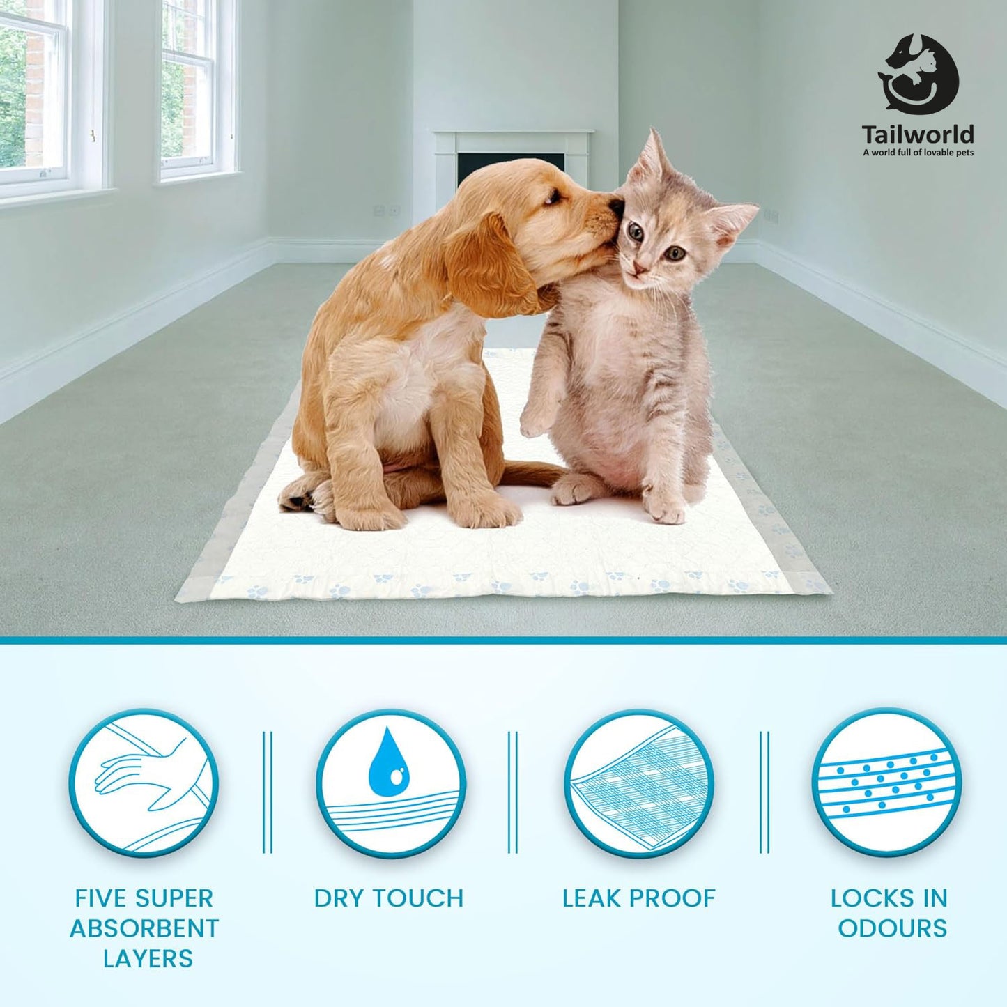 Tailworld Dog Training Pads - Pack of 30 (60 X 60 cm)
