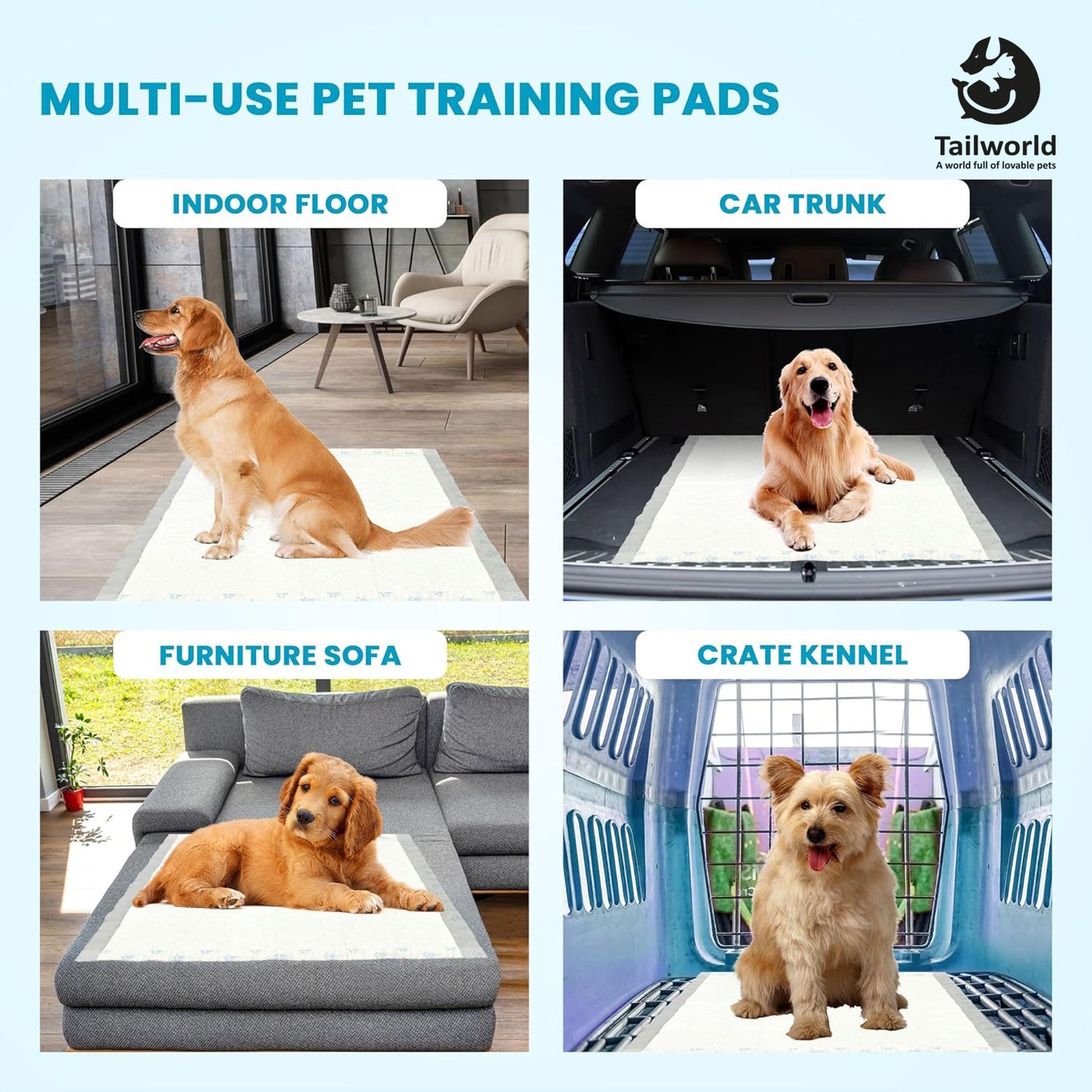 Tailworld Dog Training Pads - Pack of 30 (60 X 60 cm)