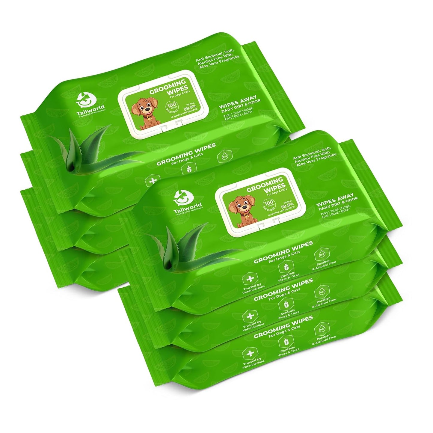Tailworld Grooming Pet Wet Wipes
