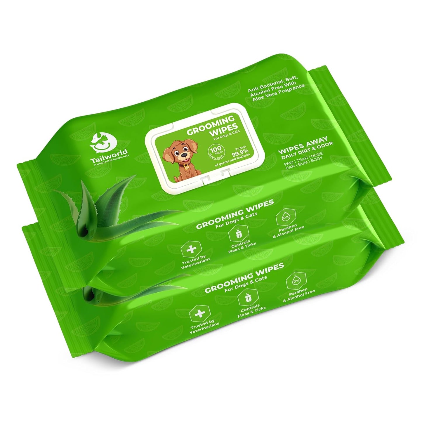 Tailworld Grooming Pet Wet Wipes