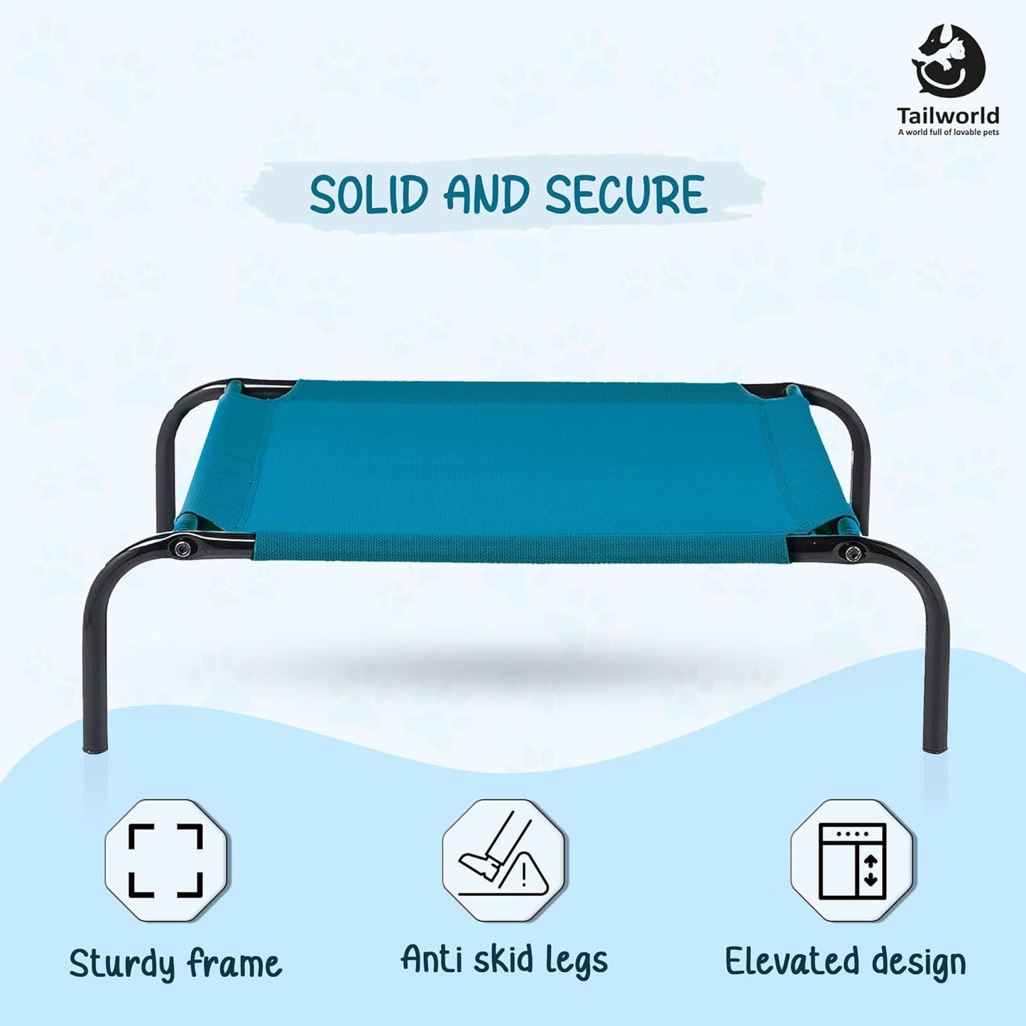solid elevated pet bed for dogs & cats
