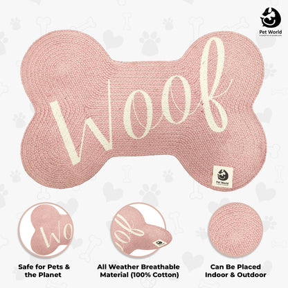 Tailworld Bone Shape Cotton pet mat- Woof