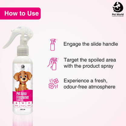 use pet area freshener with fragrance of floresta
