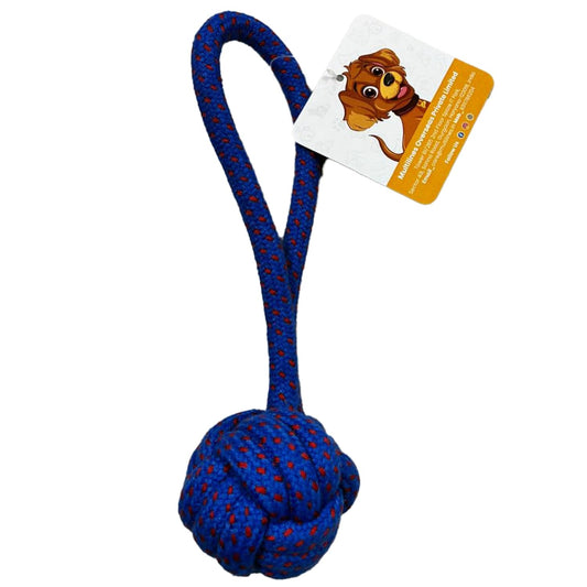 Tailworld Rope Chew Fetch Ball Dog Toy