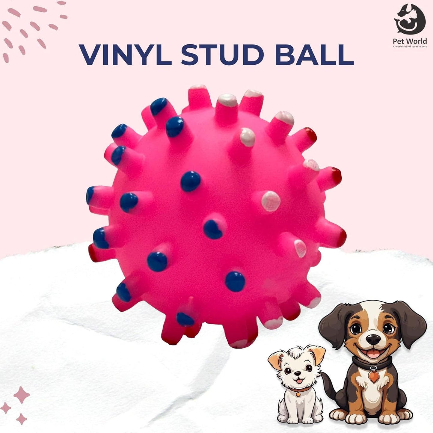 Tailworld Vinyl Stud Ball Dog Toy