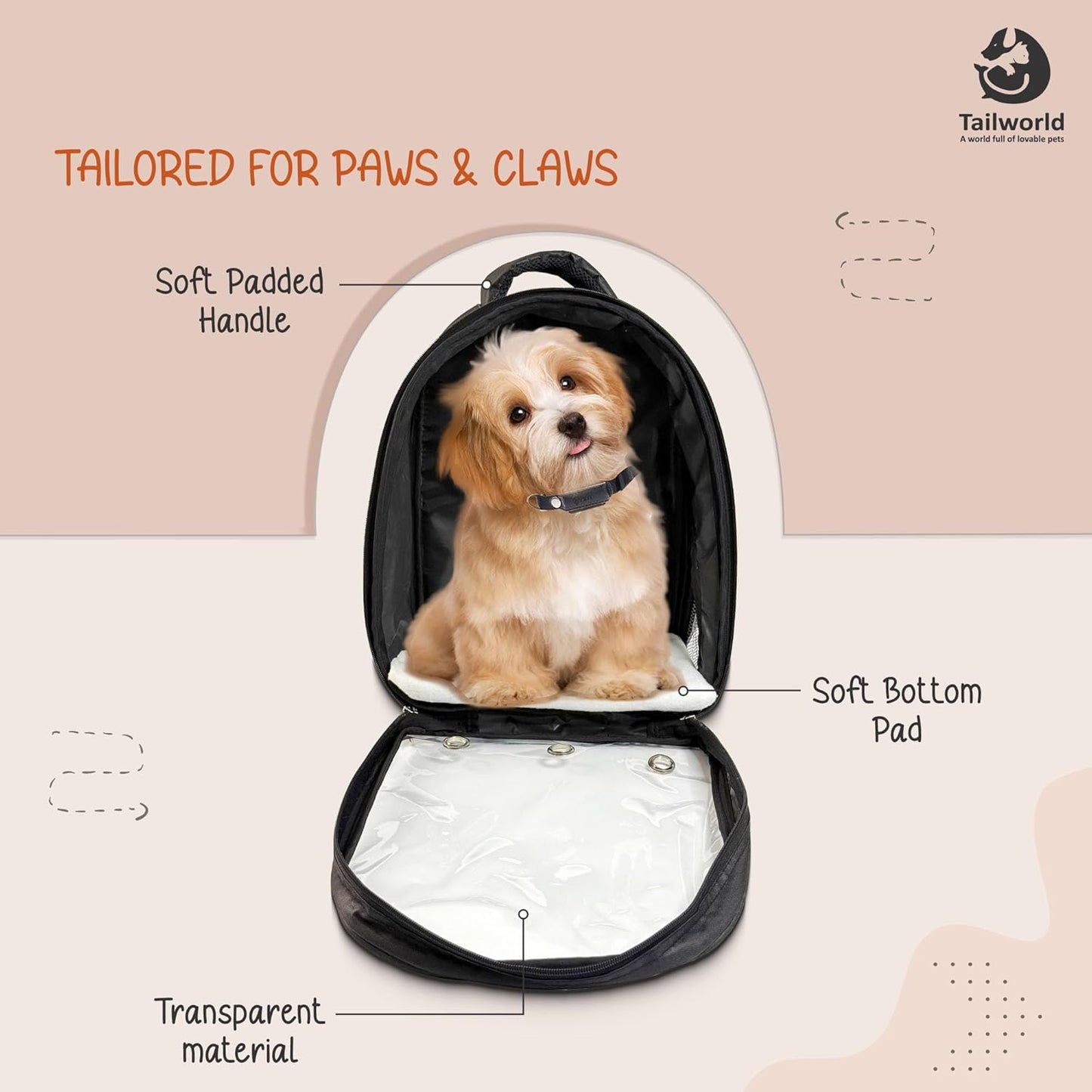 Tailworld Portable Pet Carrier Backpack