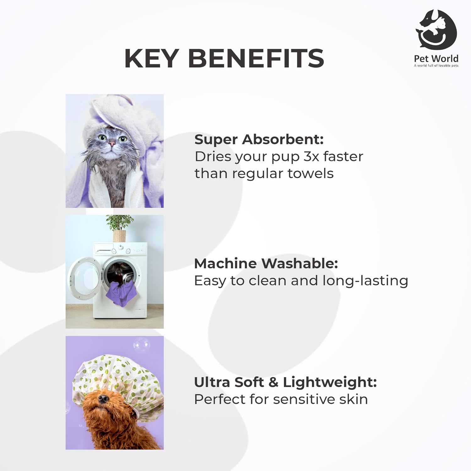 key benefits of pet towel