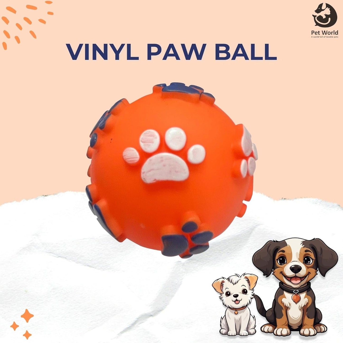 Tailworld Vinyl PAW Dog Ball