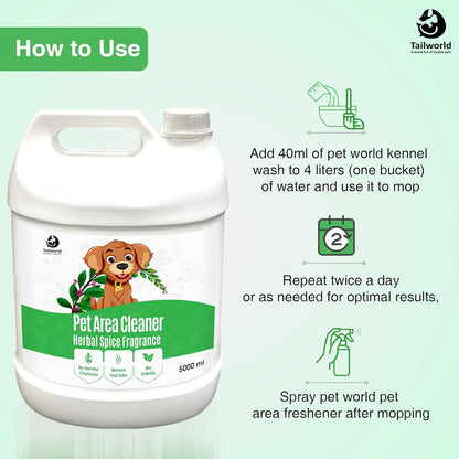 Tailworld Pet Area Cleaner Eco-Friendly Odour (5000ml)