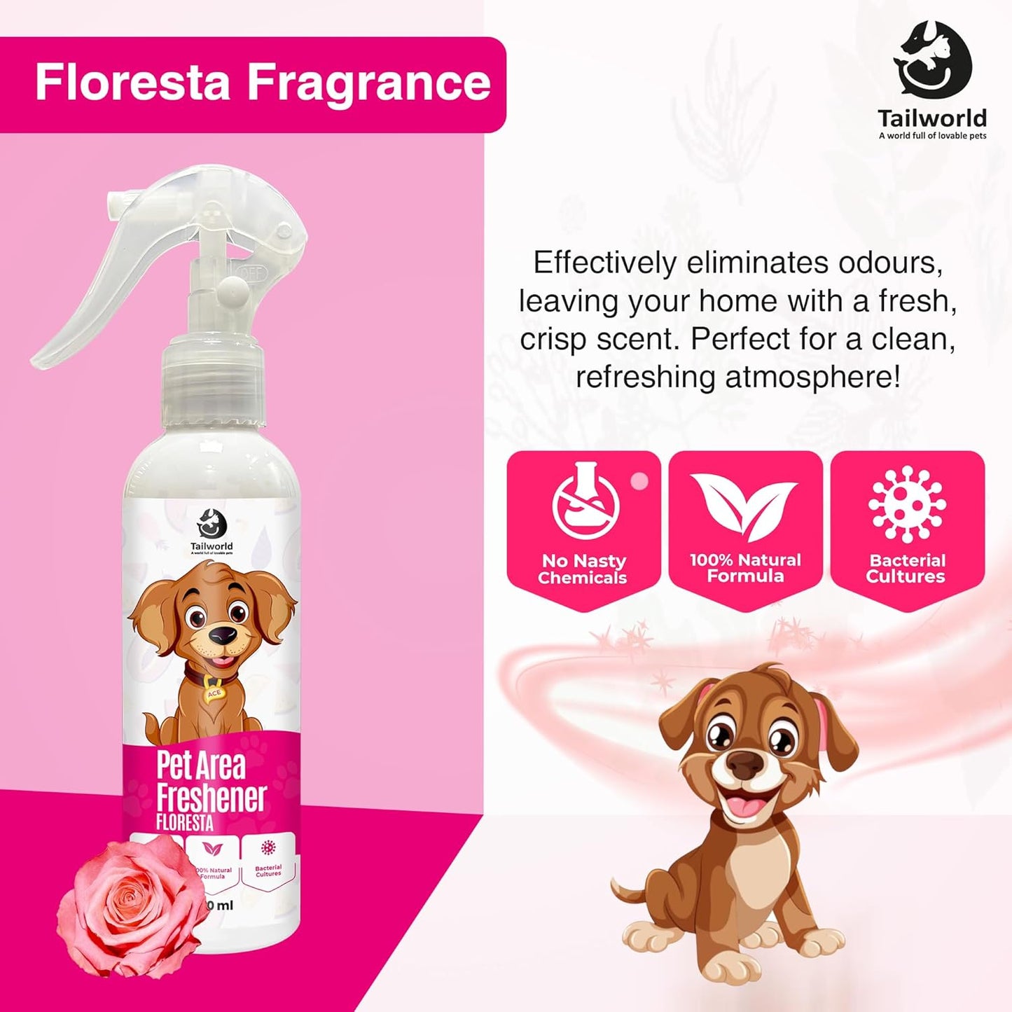Tailworld Pet Area Freshener with Fragrance of Floresta (200ml)