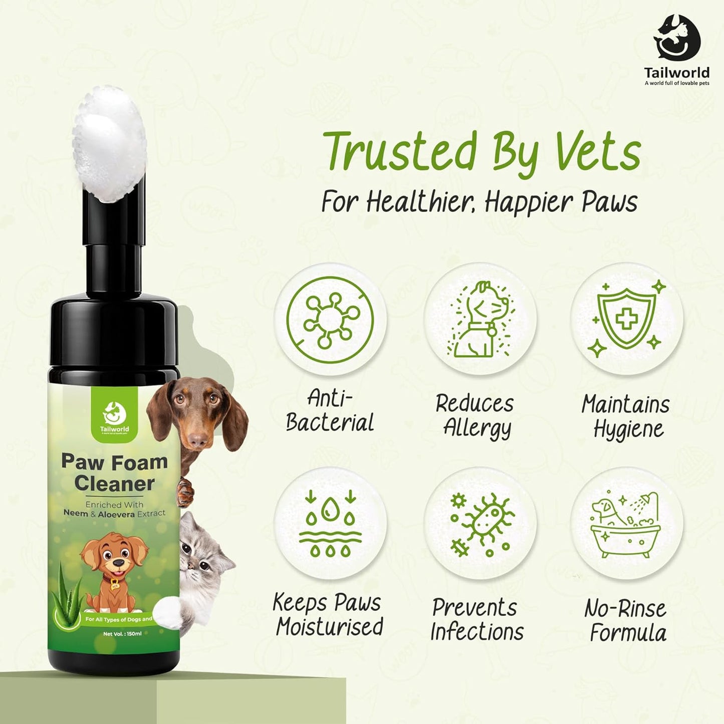 Tailworld Paw Foam Cleaner