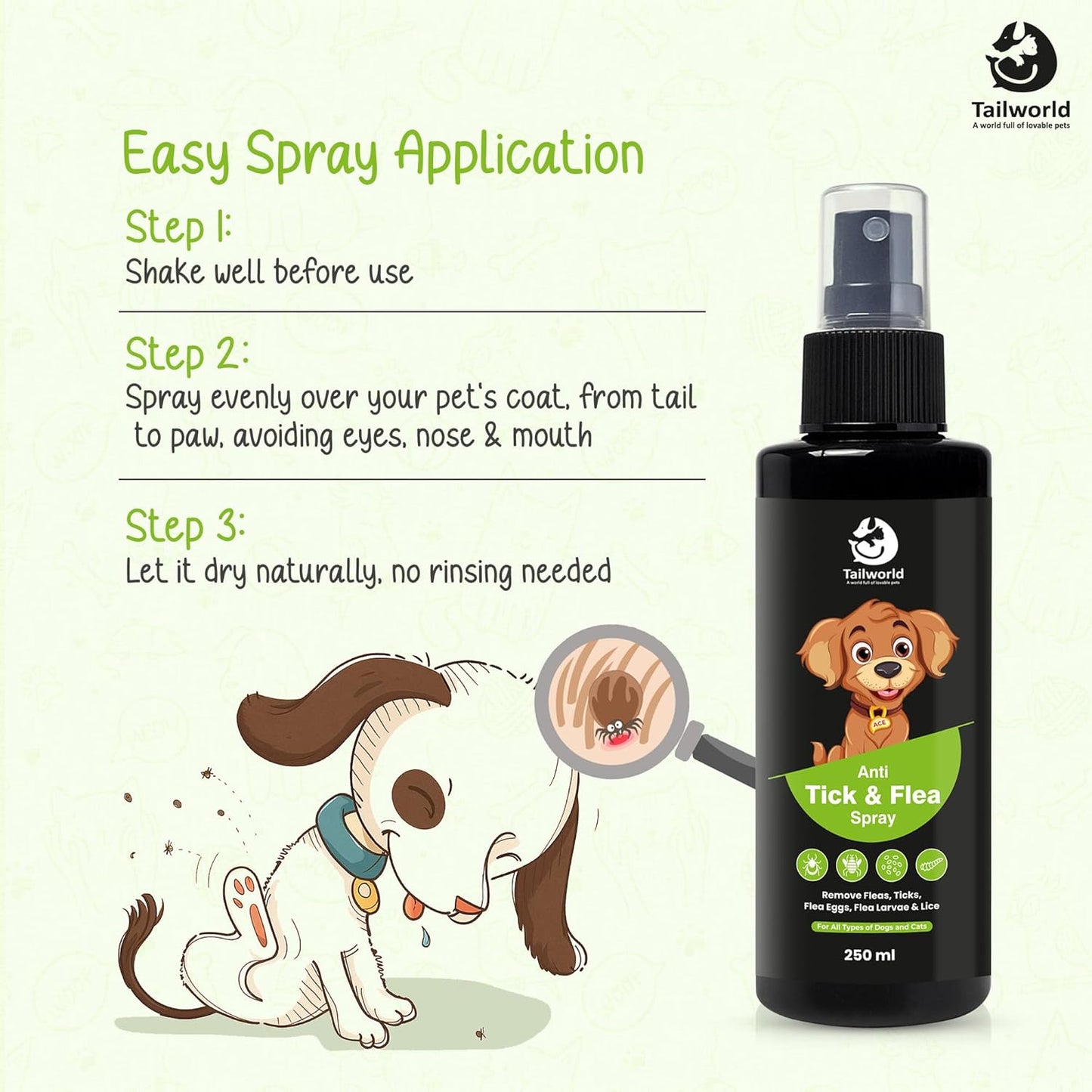 Tailworld Anti-Tick & Flea Spray