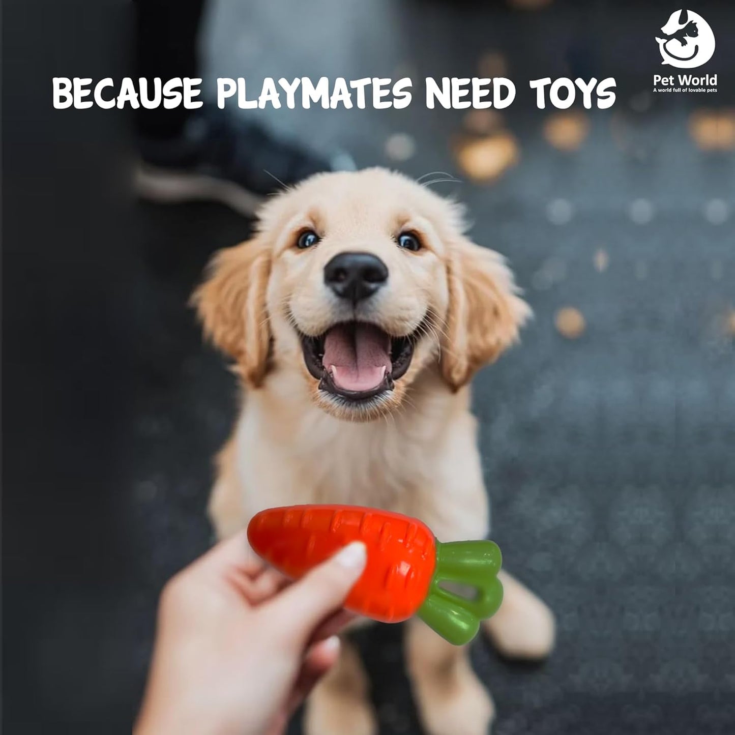 pet safe carrot dog toy