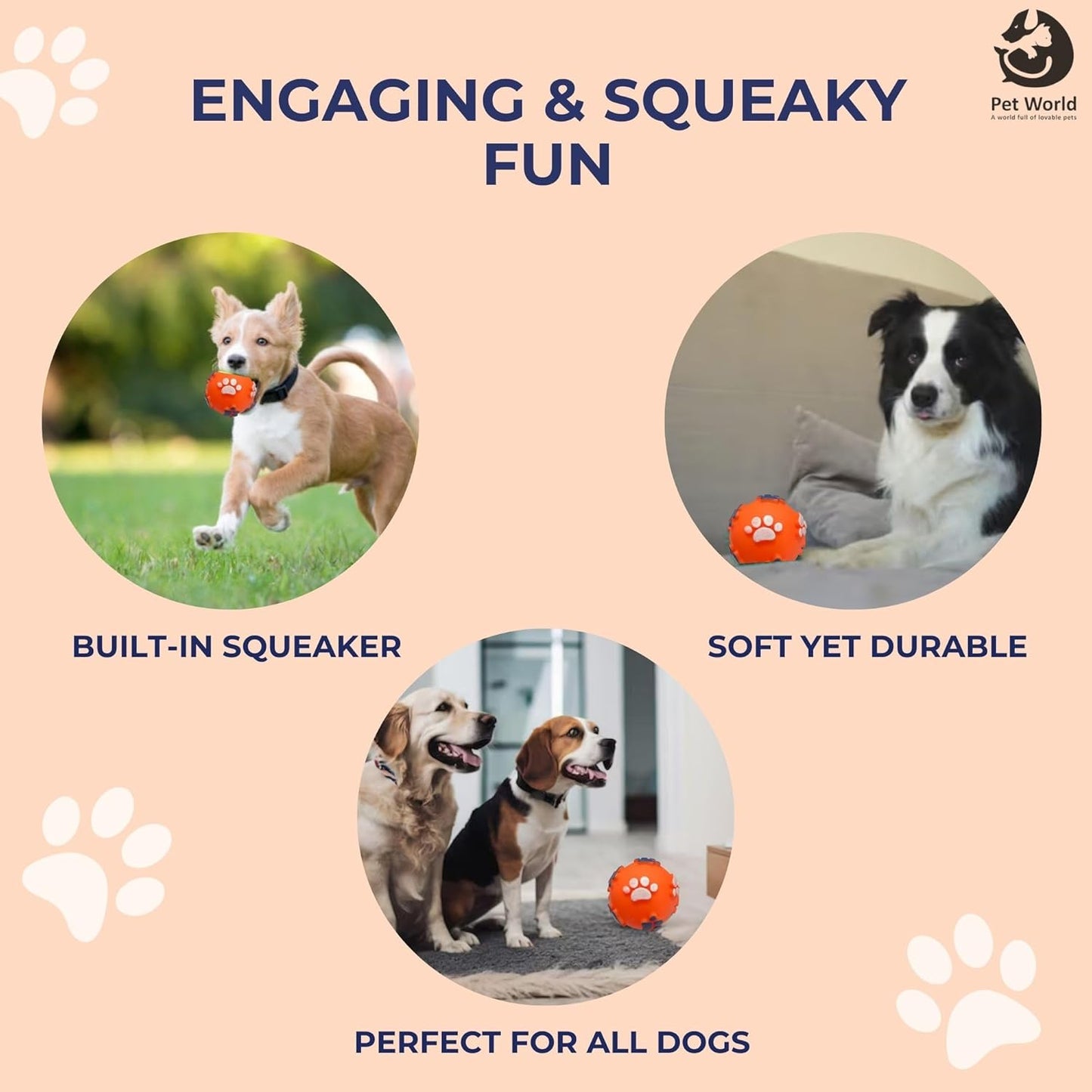 Tailworld Vinyl PAW Dog Ball