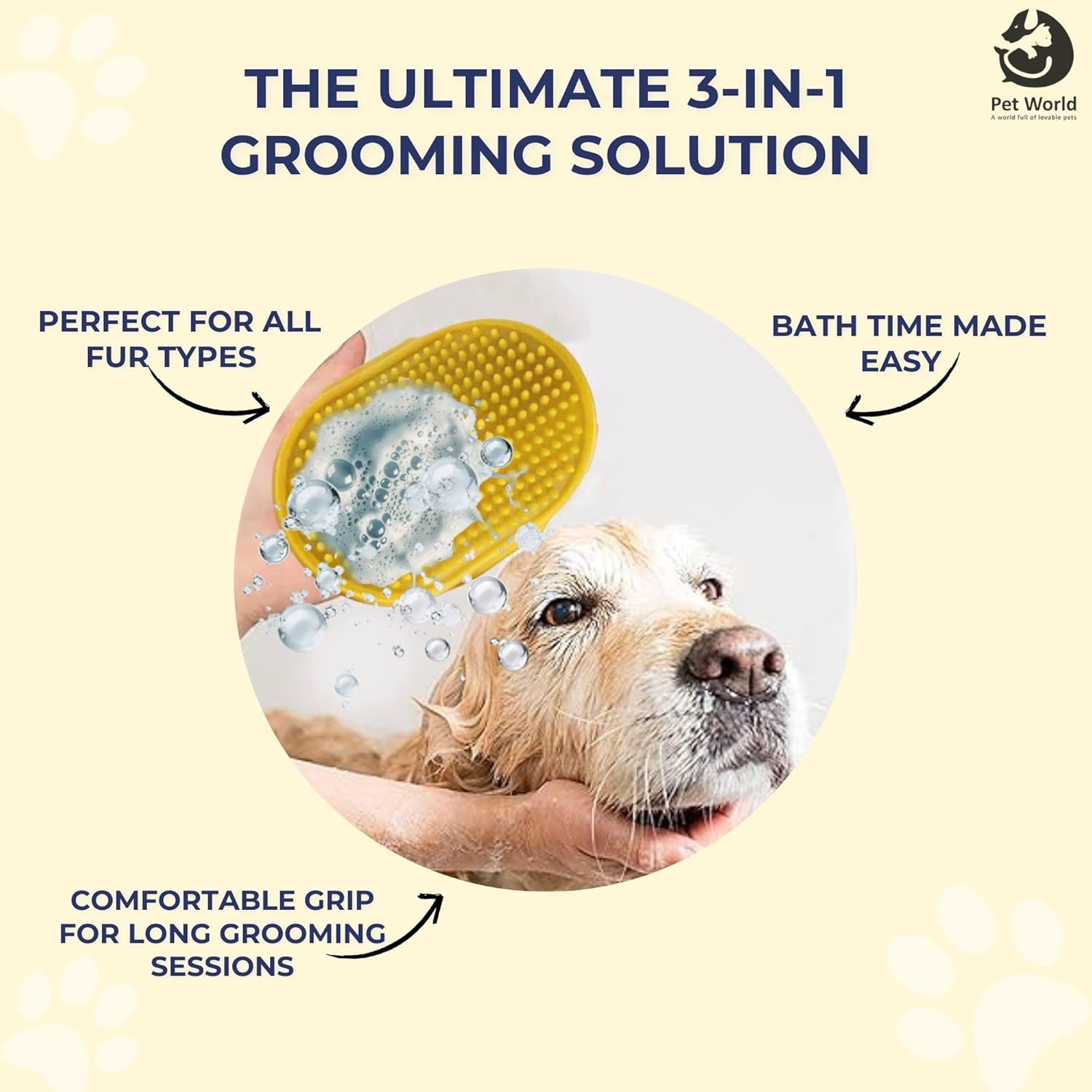 grooming hand glove for dogs