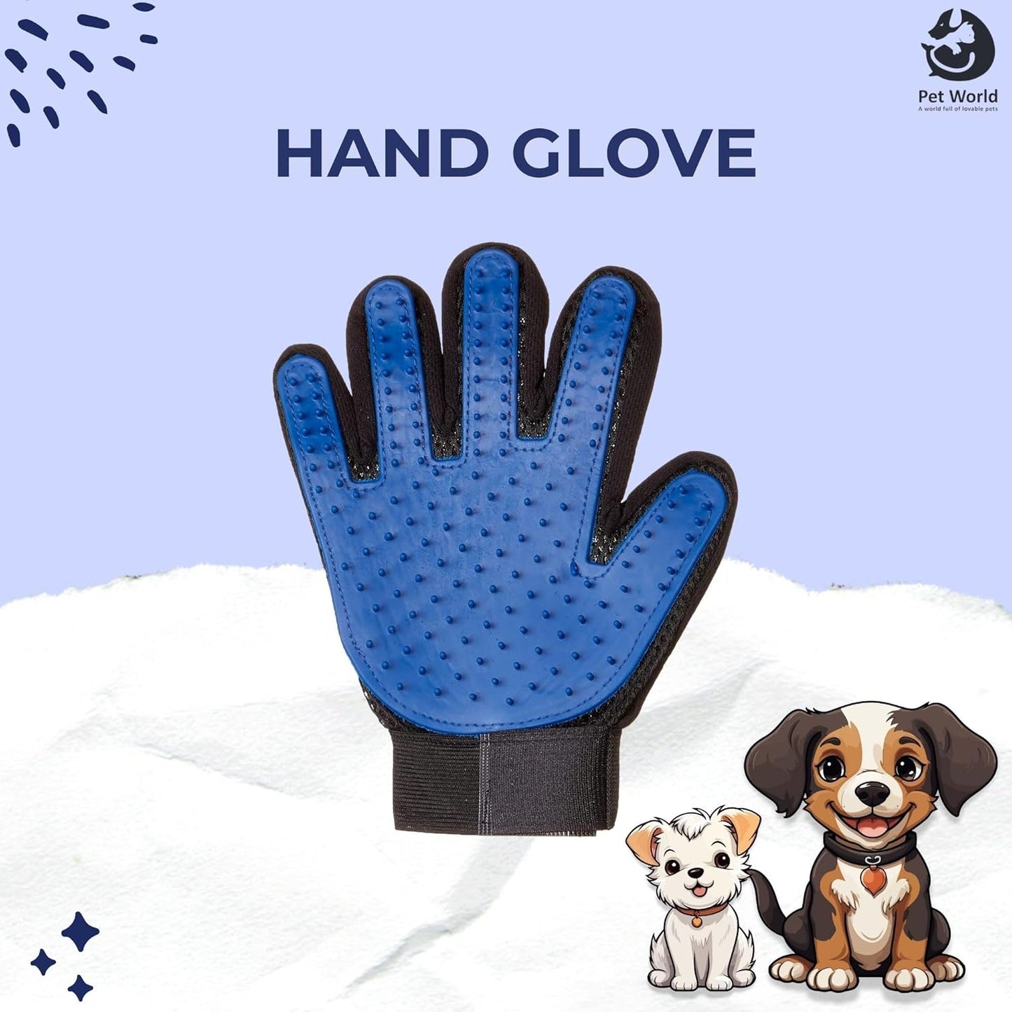 soft rubber bristles hand glove for pets