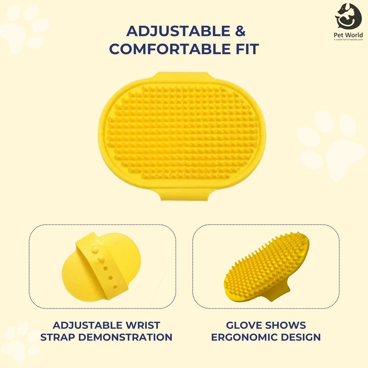 adjustable hand glove for pets