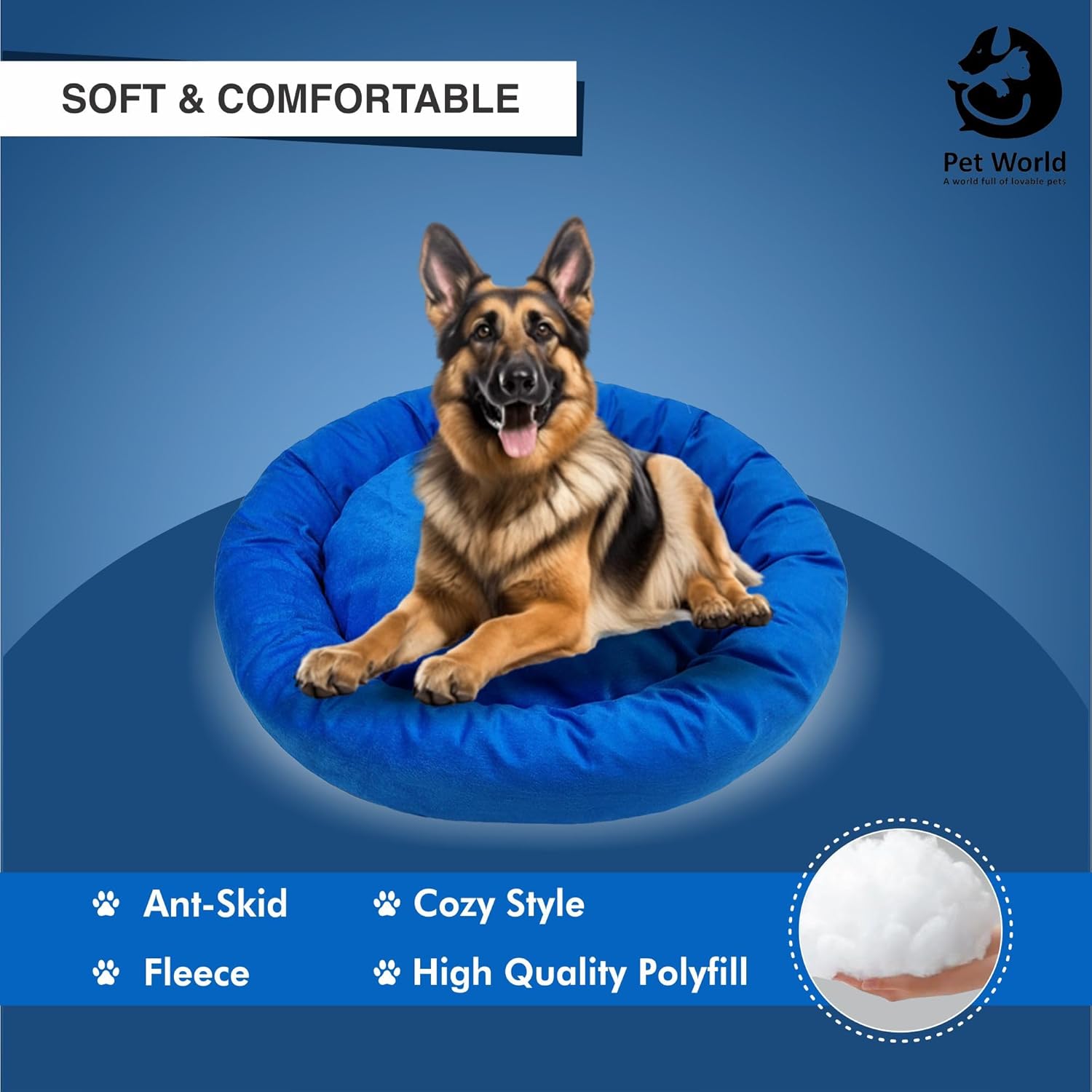 soft and comfortable dog bed round