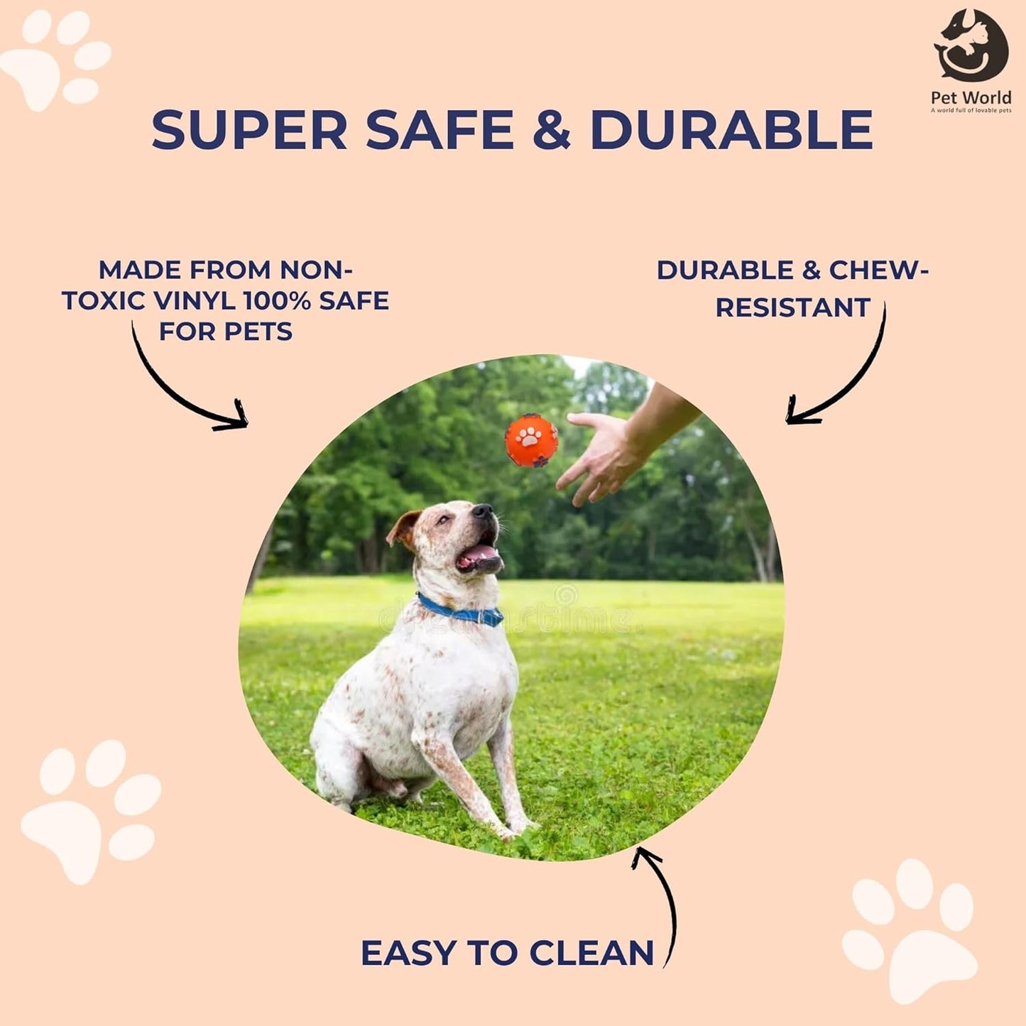 Tailworld Vinyl PAW Dog Ball