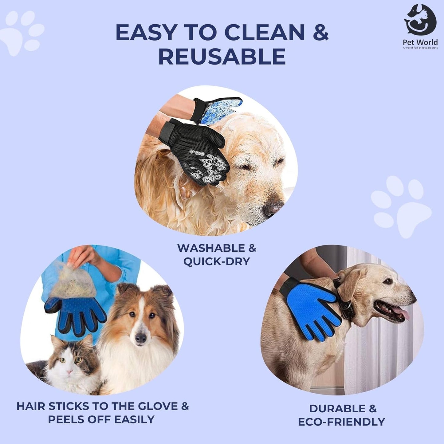 Reusable gloves for pets