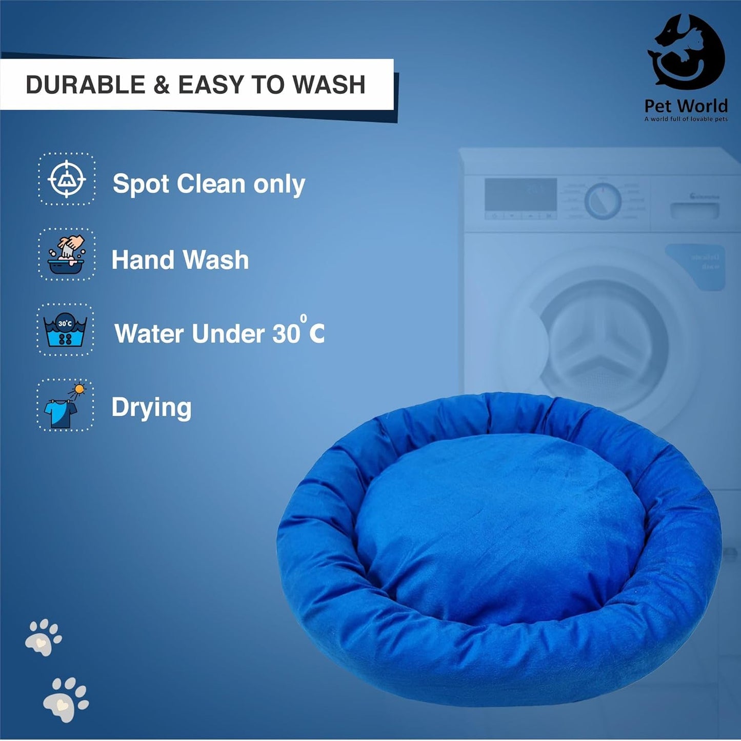 durable round bed for dogs