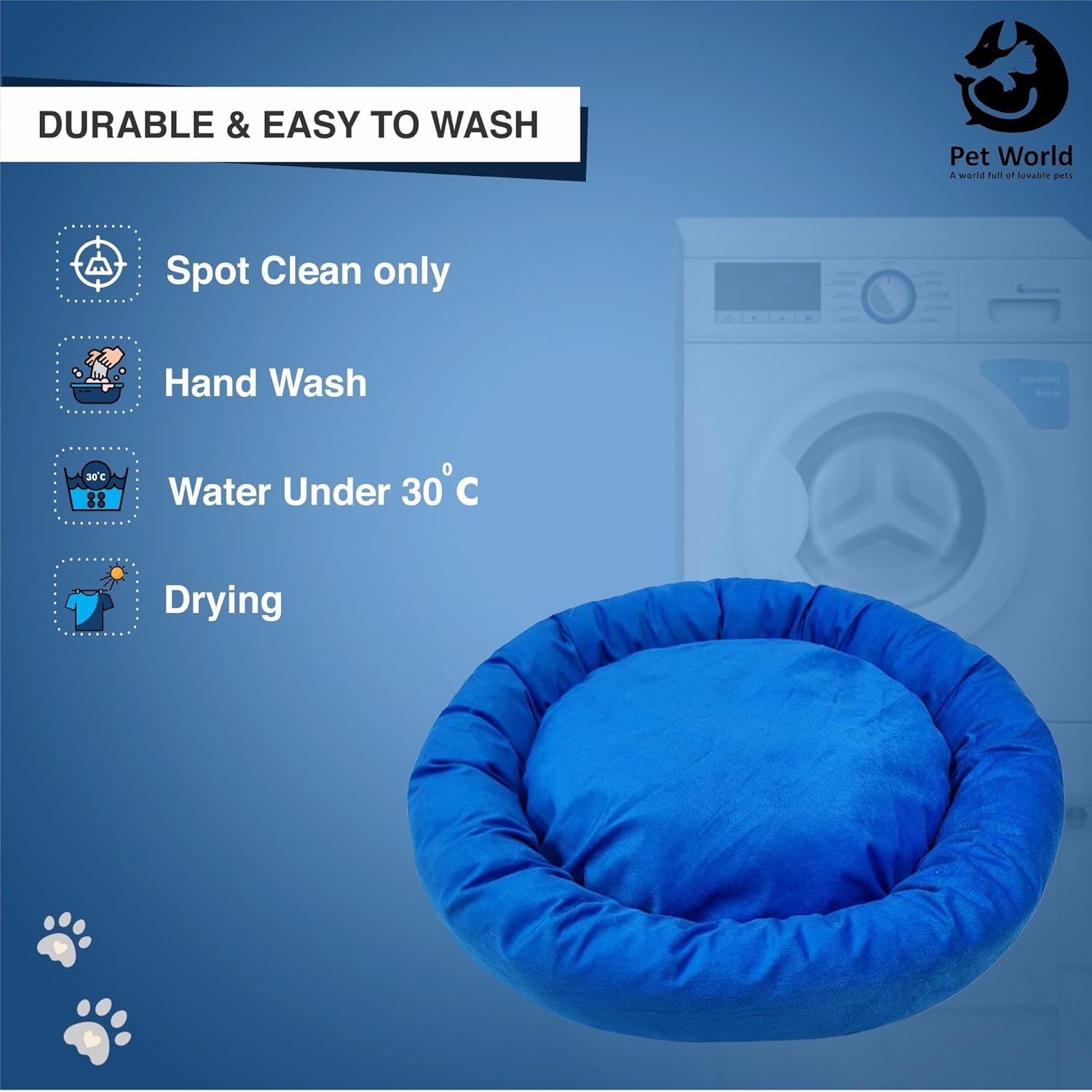 durable round bed for dogs