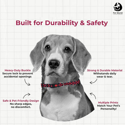 Tailworld Adjustable Dog Printed Collar