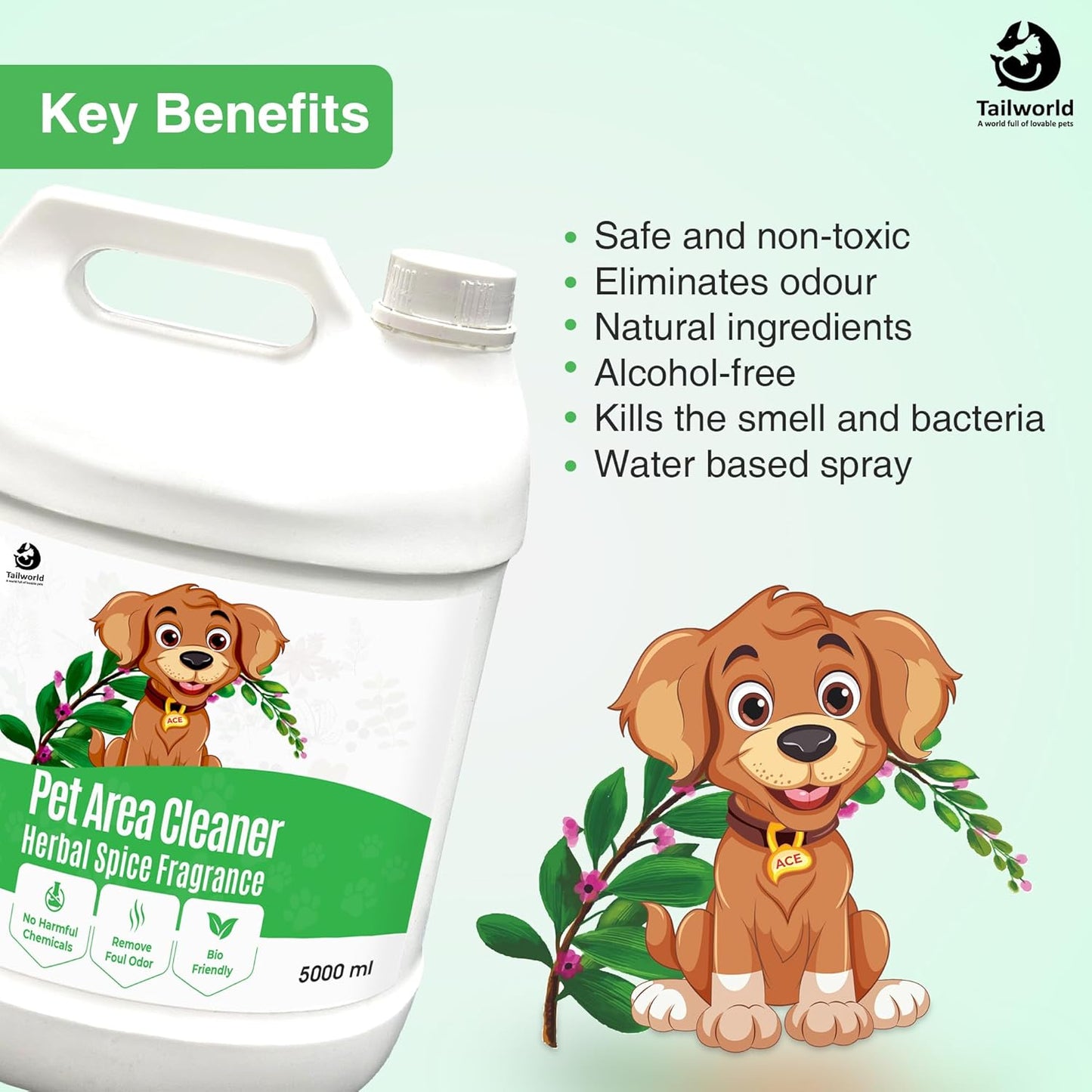 Tailworld Pet Area Cleaner Eco-Friendly Odour (5000ml)
