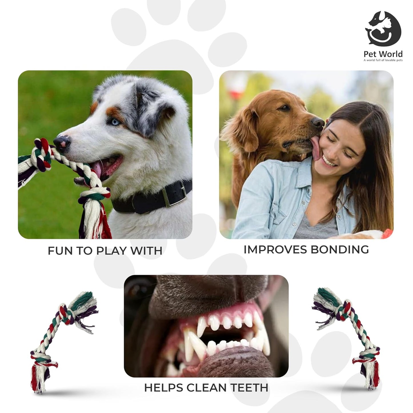 Tailworld Cotton Bone Ball for Small Dogs