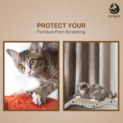 Tailworld Cat Scratcher Double Wave with Catnip